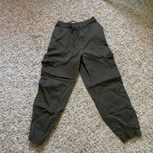 Green, comfy, cargos, size medium, and Aeropostale